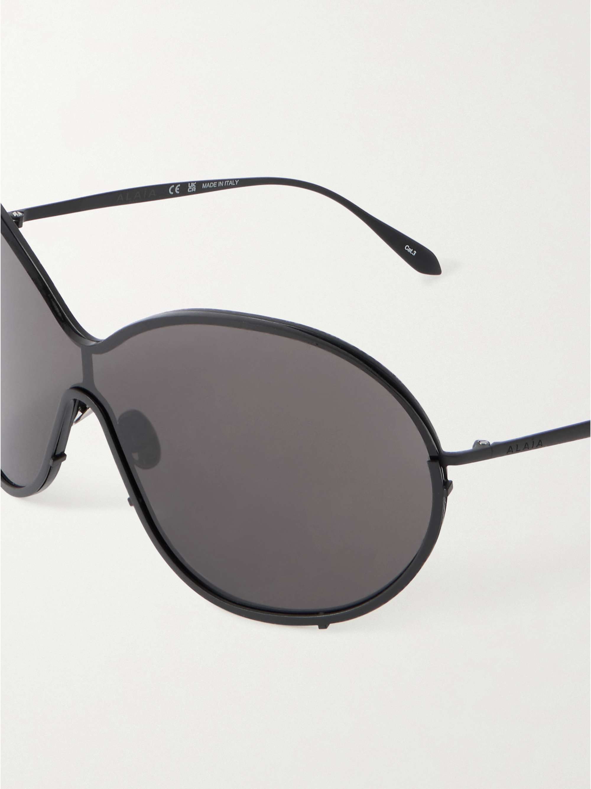 Alaïa Black Round Cat-Eye Sunglasses Alaia AA0075S 001 Sunglasses - US main image 3