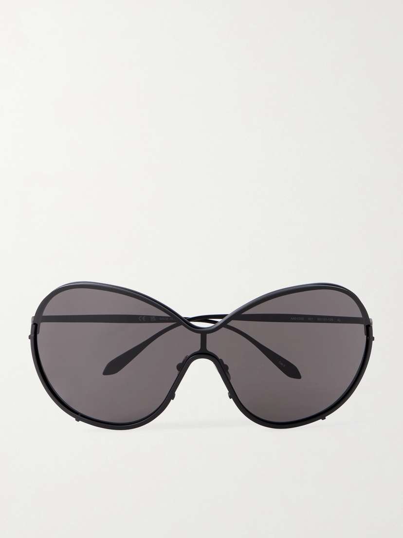 Alaïa Mask Large Round-frame Metal Sunglasses