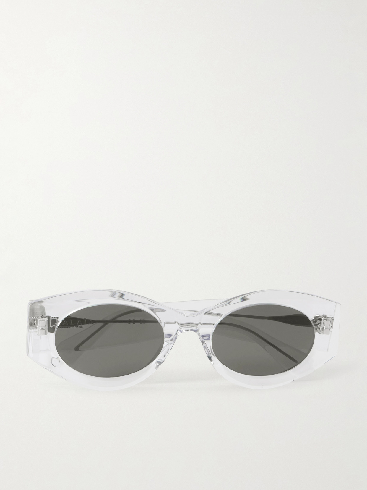 Alaïa Lettering Round-frame Acetate Sunglasses In Purple