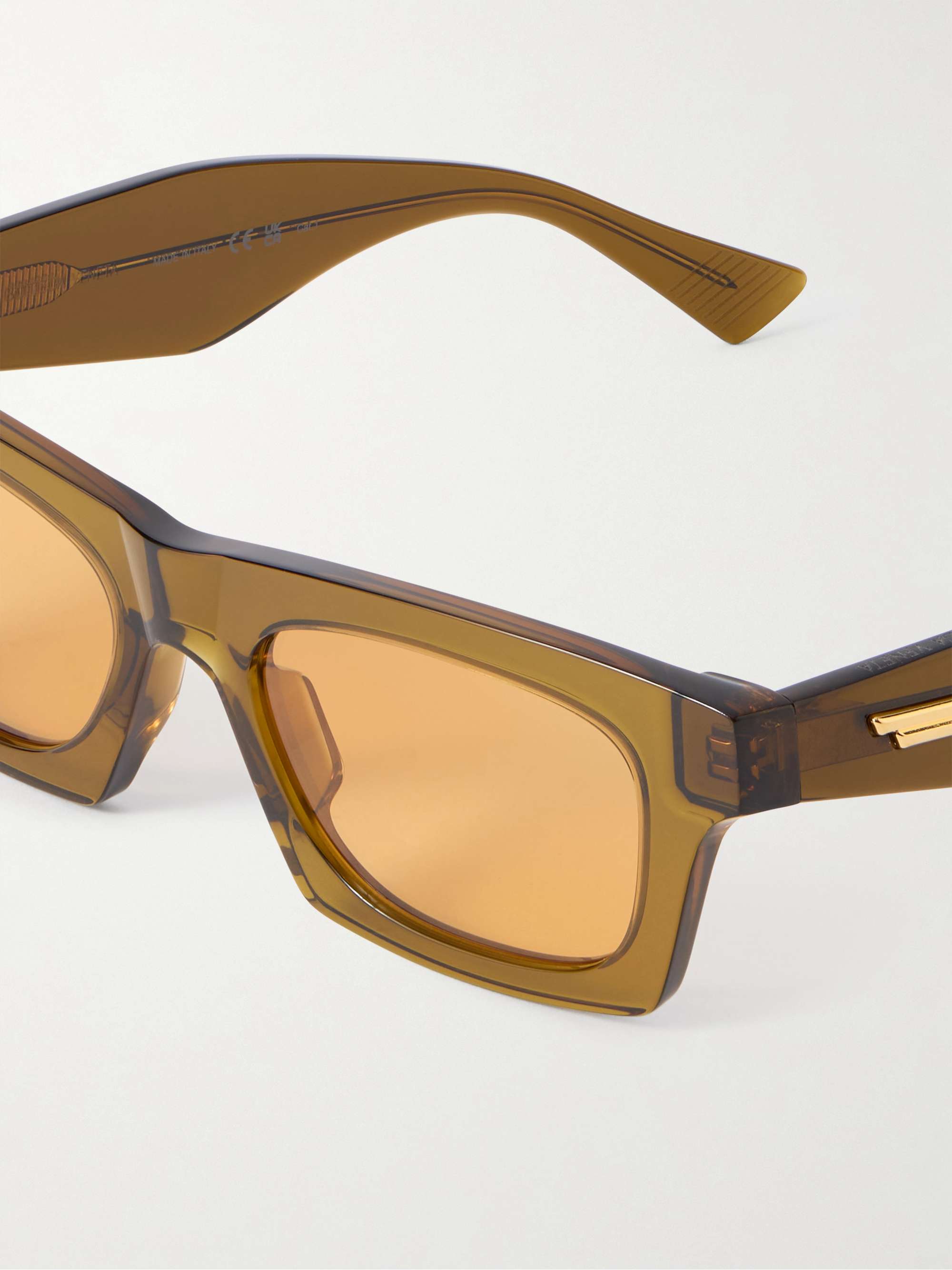 NEW BOTTEGA VENETA women\'s square-frame acetate sunglasses in havana crystal bro Amazon.com: Bottega Veneta Women main image 2