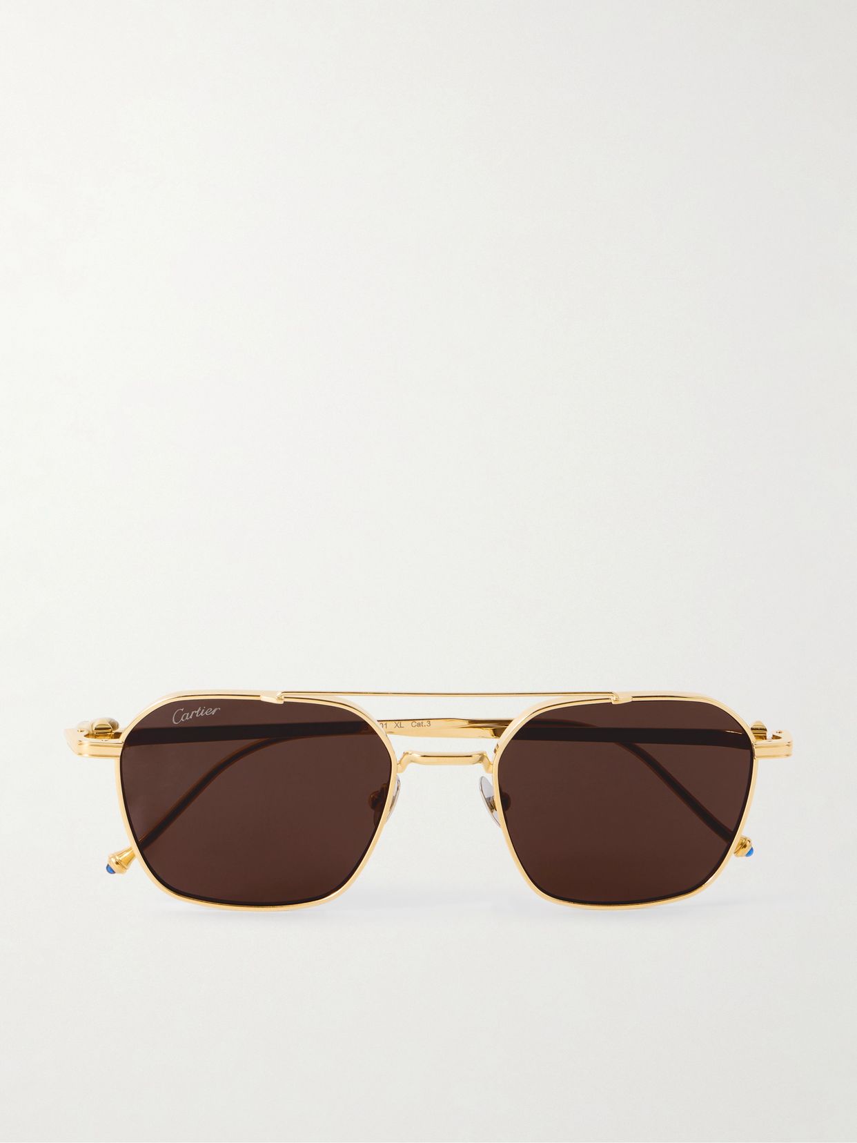 Pasha gold-tone aviator-style sunglasses