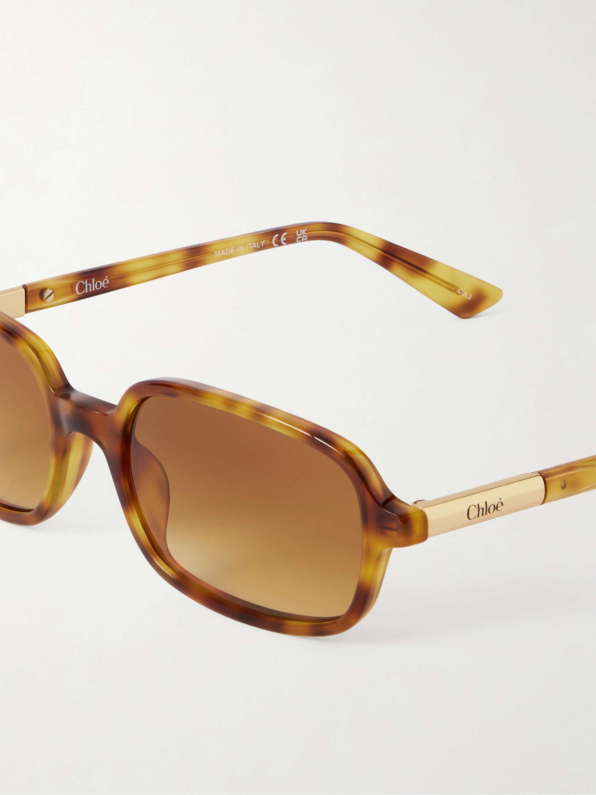 CHLOÉ EYEWEAR Judy rectangle-frame tortoiseshell acetate  display picture 1