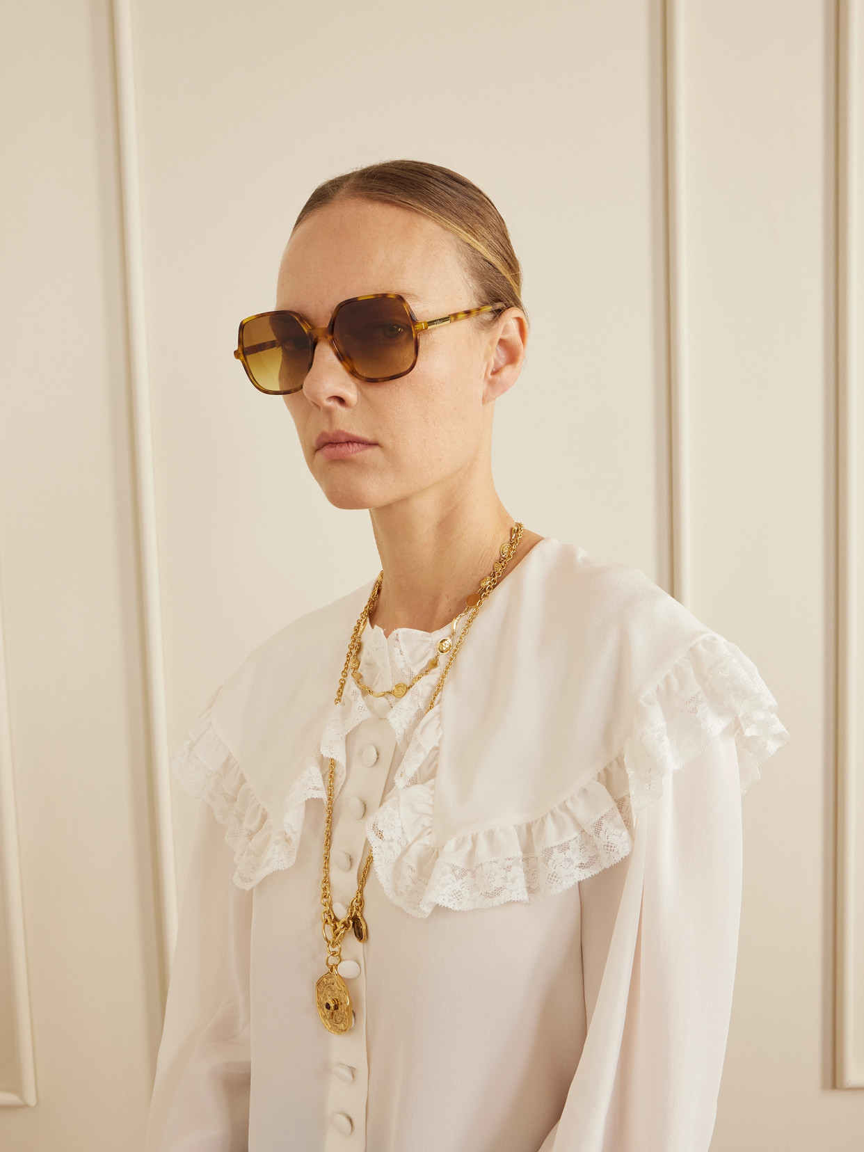 Chloé Judy Round-frame Tortoiseshell Acetate Sunglasses In Yellow