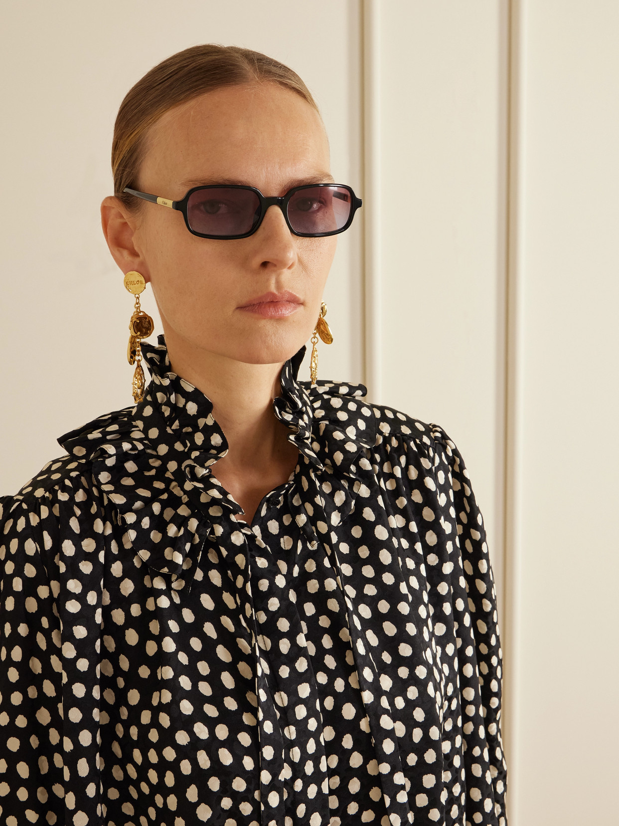 Chloé - Judy Rectangle-Frame Acetate Sunglasses