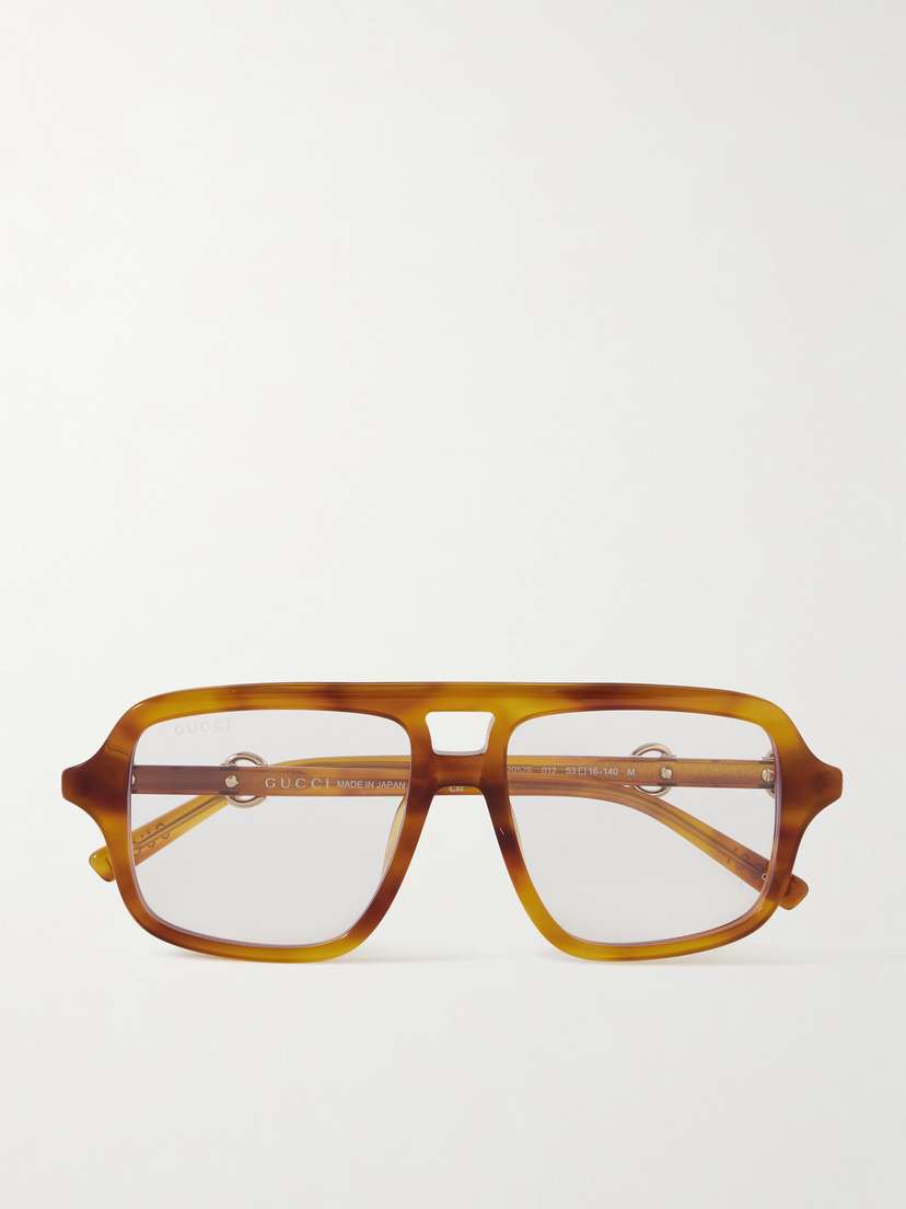 Gucci Eyewear Aviator-style Tortoiseshell Acetate Optical Glasses