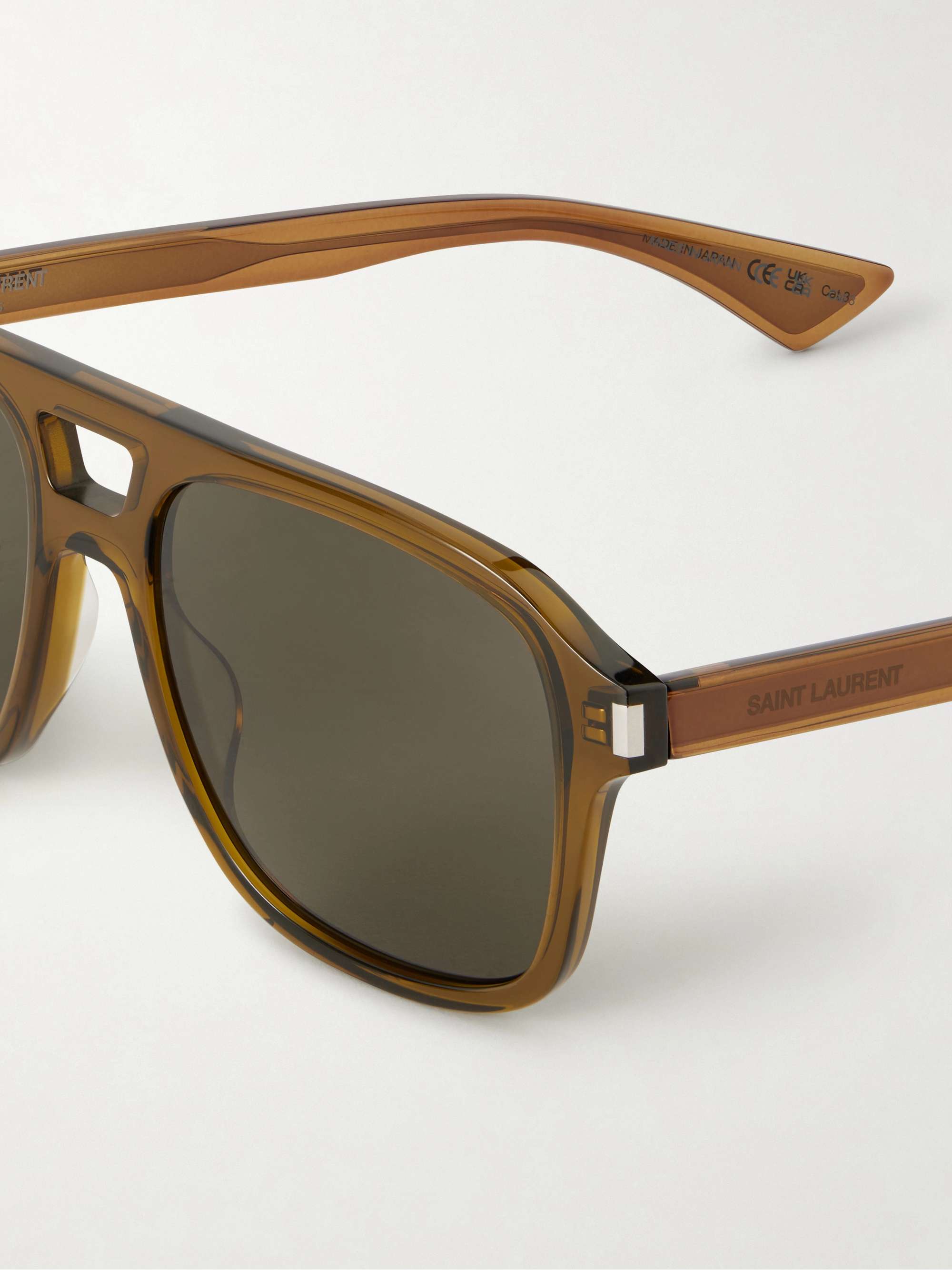 SAINT LAURENT EYEWEAR Aviator-style acetate sunglasses | NET-A-PORTER