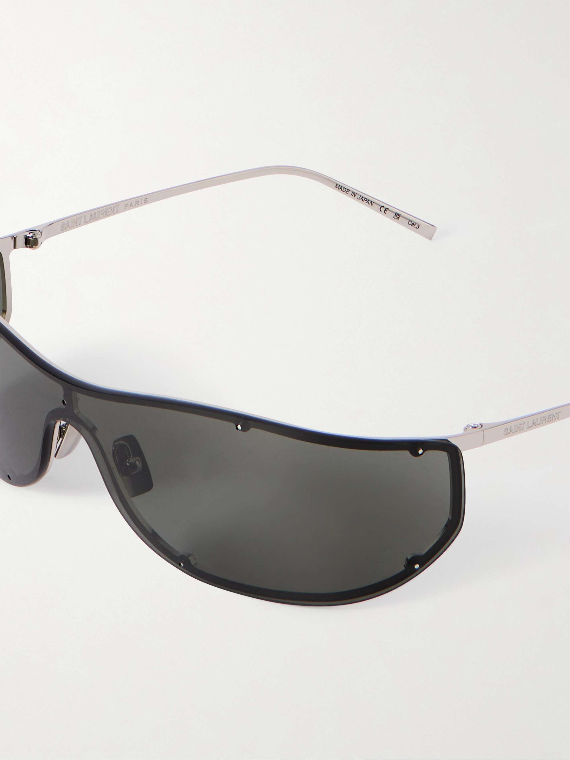 SAINT LAURENT EYEWEAR D-frame silver-tone sunglasses | NET-A-PORTER