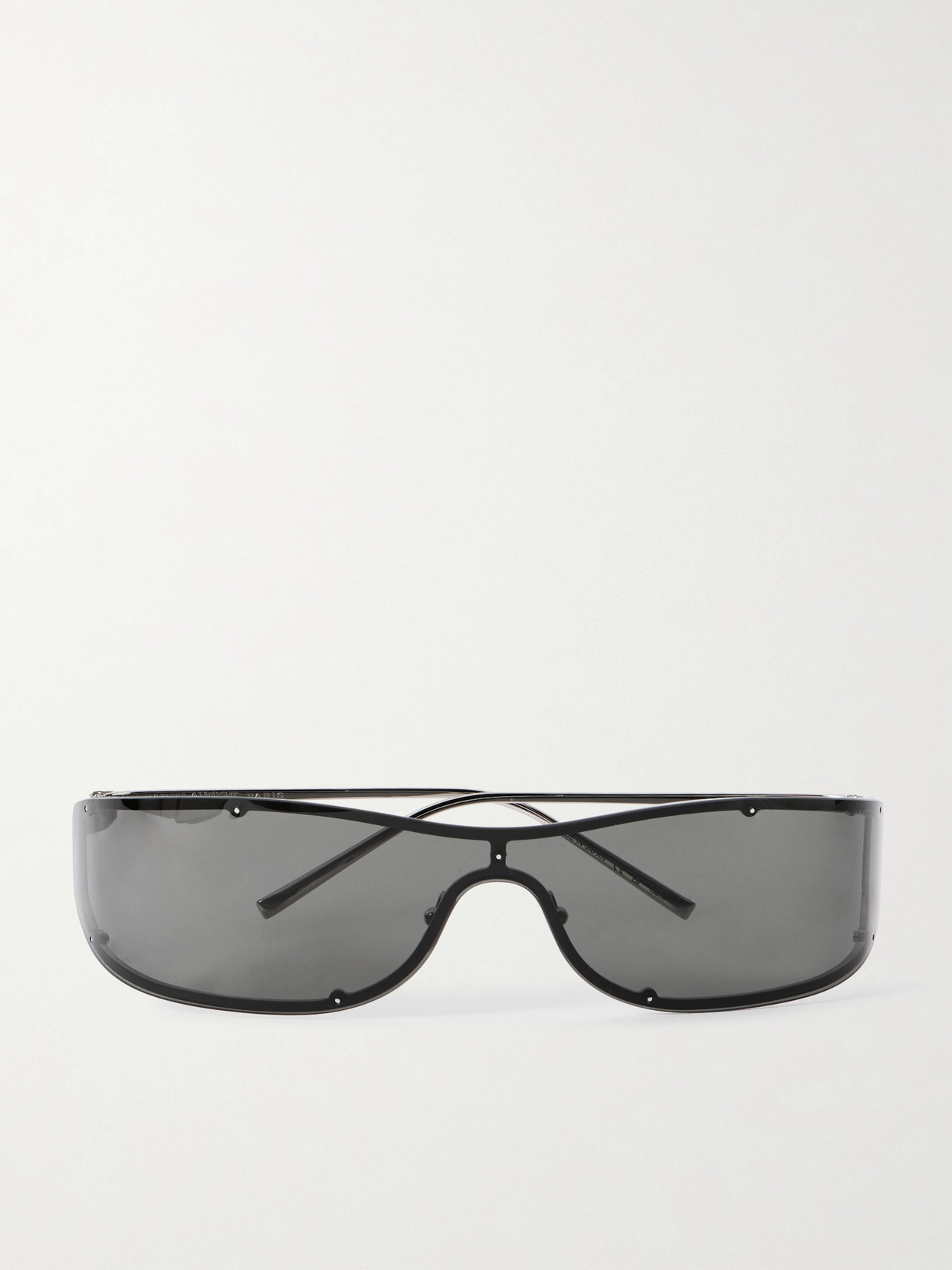 Saint Laurent D-frame Silver-tone Sunglasses In Black