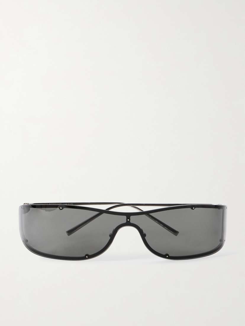 Saint Laurent Eyewear D-frame Silver-tone Sunglasses
