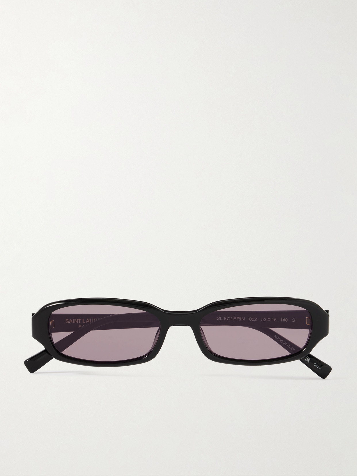 Saint Laurent Erin Oval-frame Acetate Sunglasses In Black