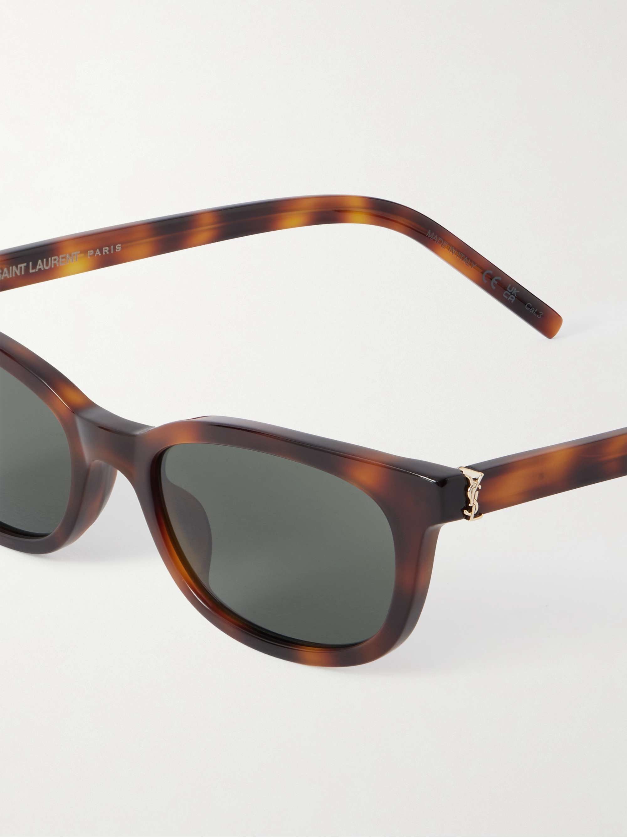 SAINT LAURENT EYEWEAR Cat-eye tortoiseshell acetate sunglasses