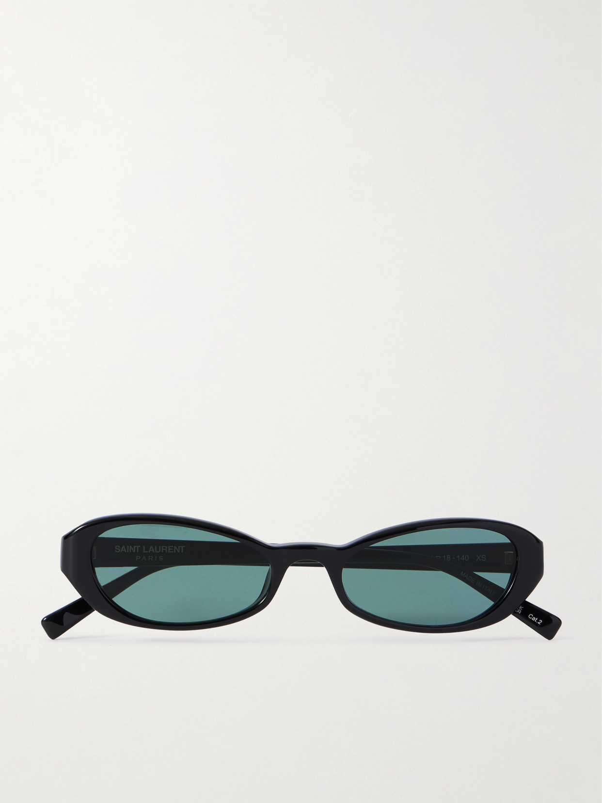 Saint Laurent Erin Oval-frame Acetate Sunglasses In Black