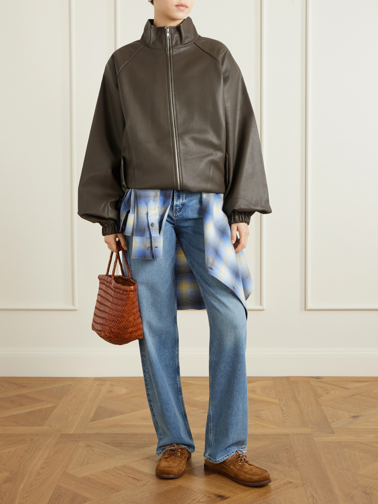 Ren Long High-Rise Straight-Leg Jeans