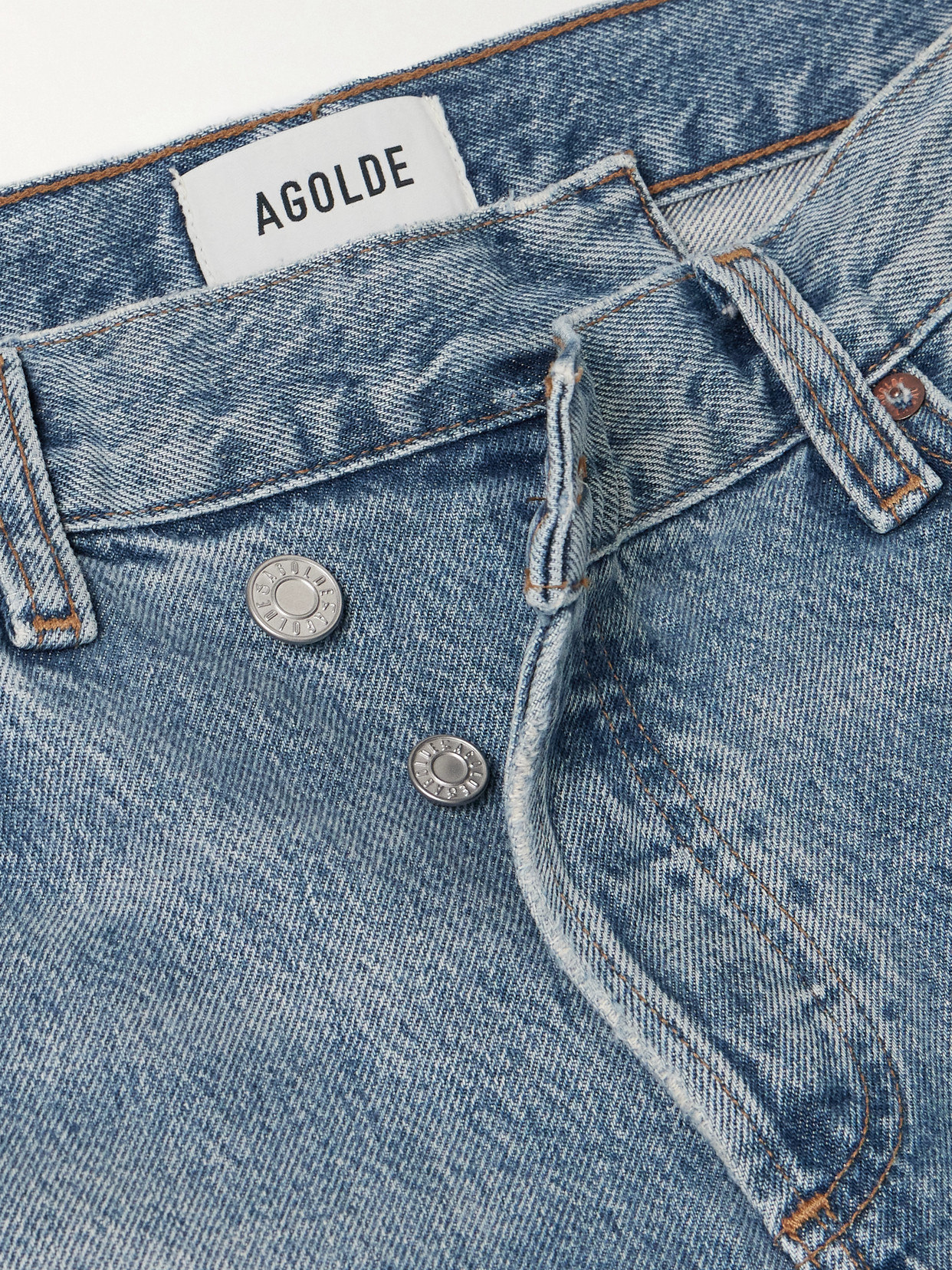 Agolde Conclusion Blue Regenerated Cotton Arc Criss Cross Jeans