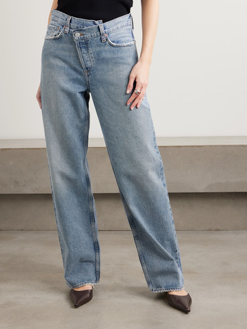 Agolde Arc Criss Cross asymmetric wide-leg jeans