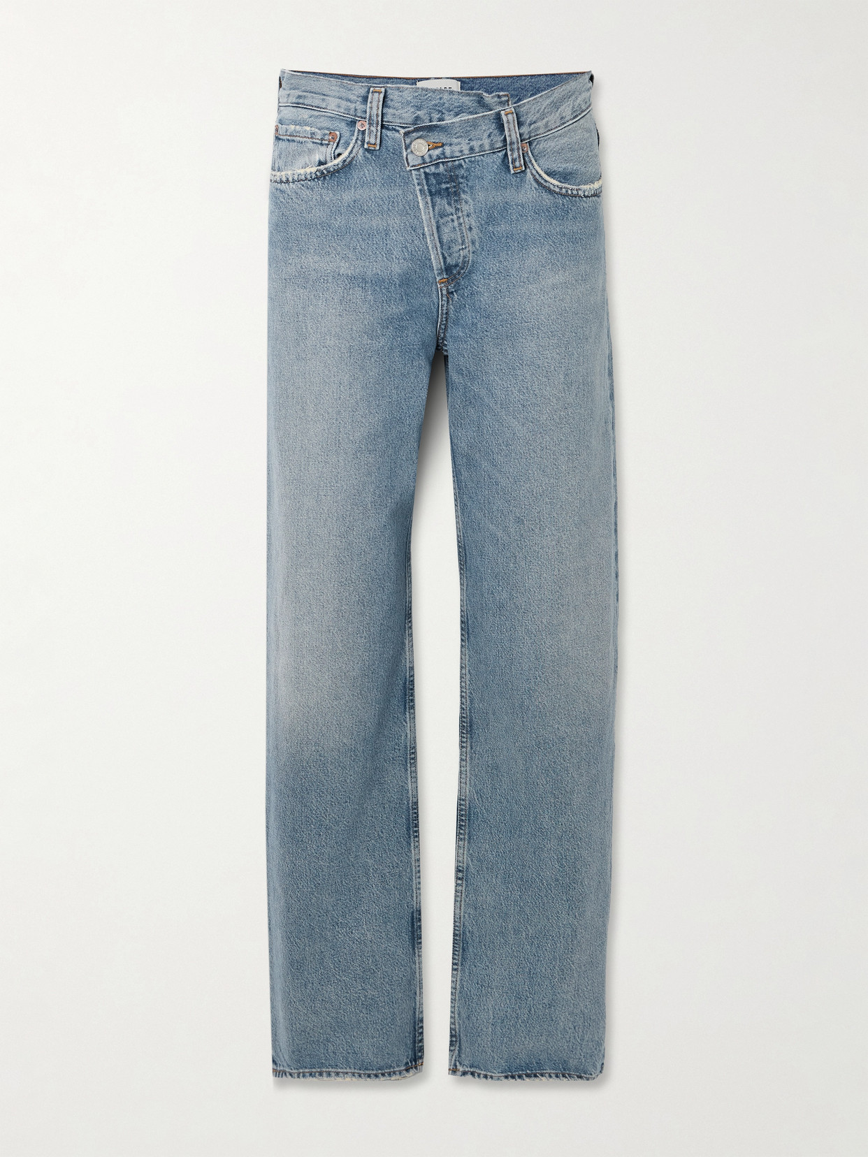 Agolde Conclusion Blue Regenerated Cotton Arc Criss Cross Jeans