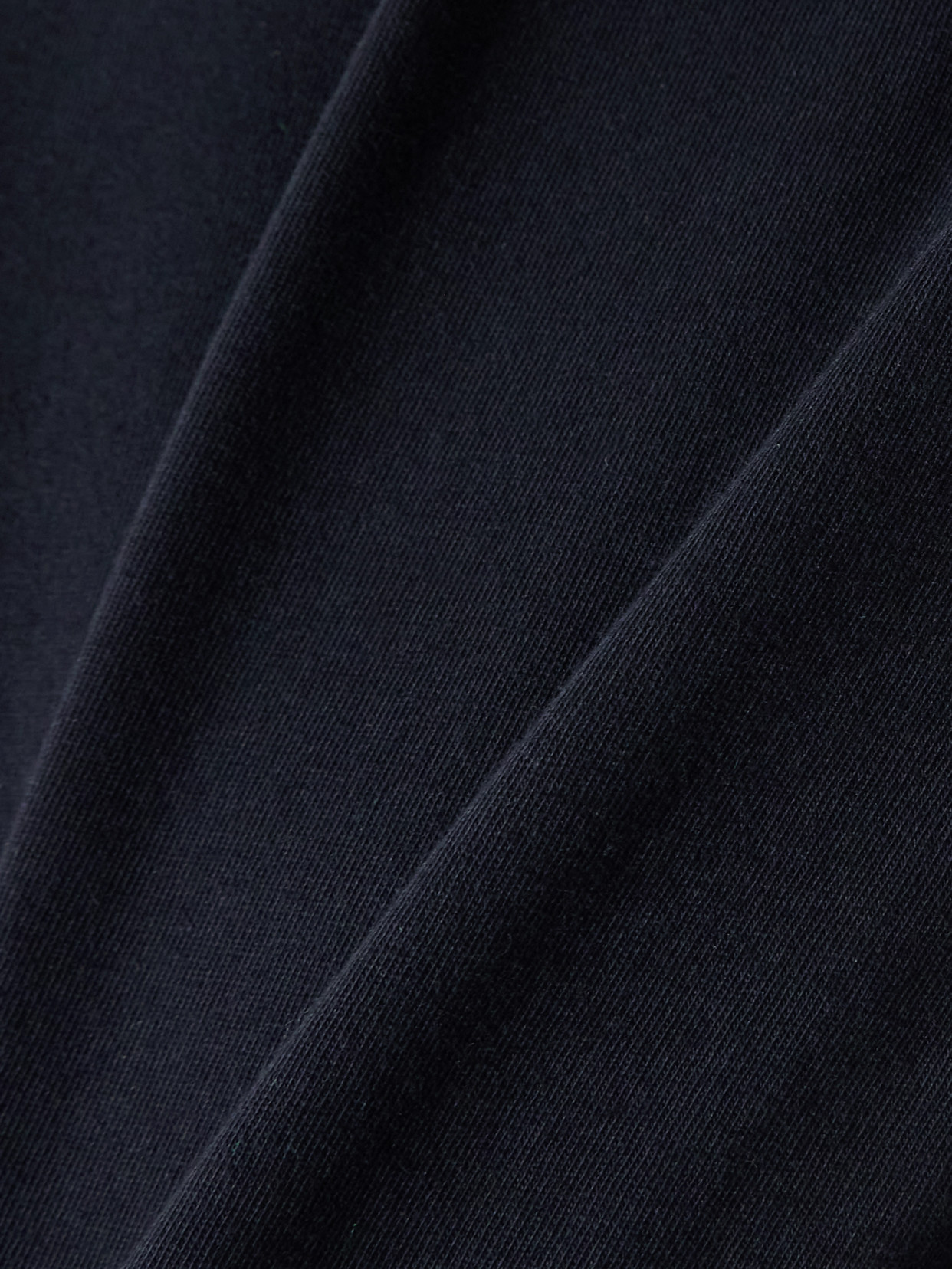 Cropped Layered Ribbed Organic Cotton-Jersey T-Shirt