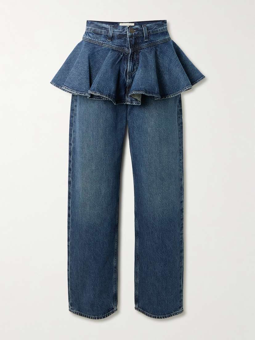 AGOLDE Peplum High-rise Barrel-leg Jeans