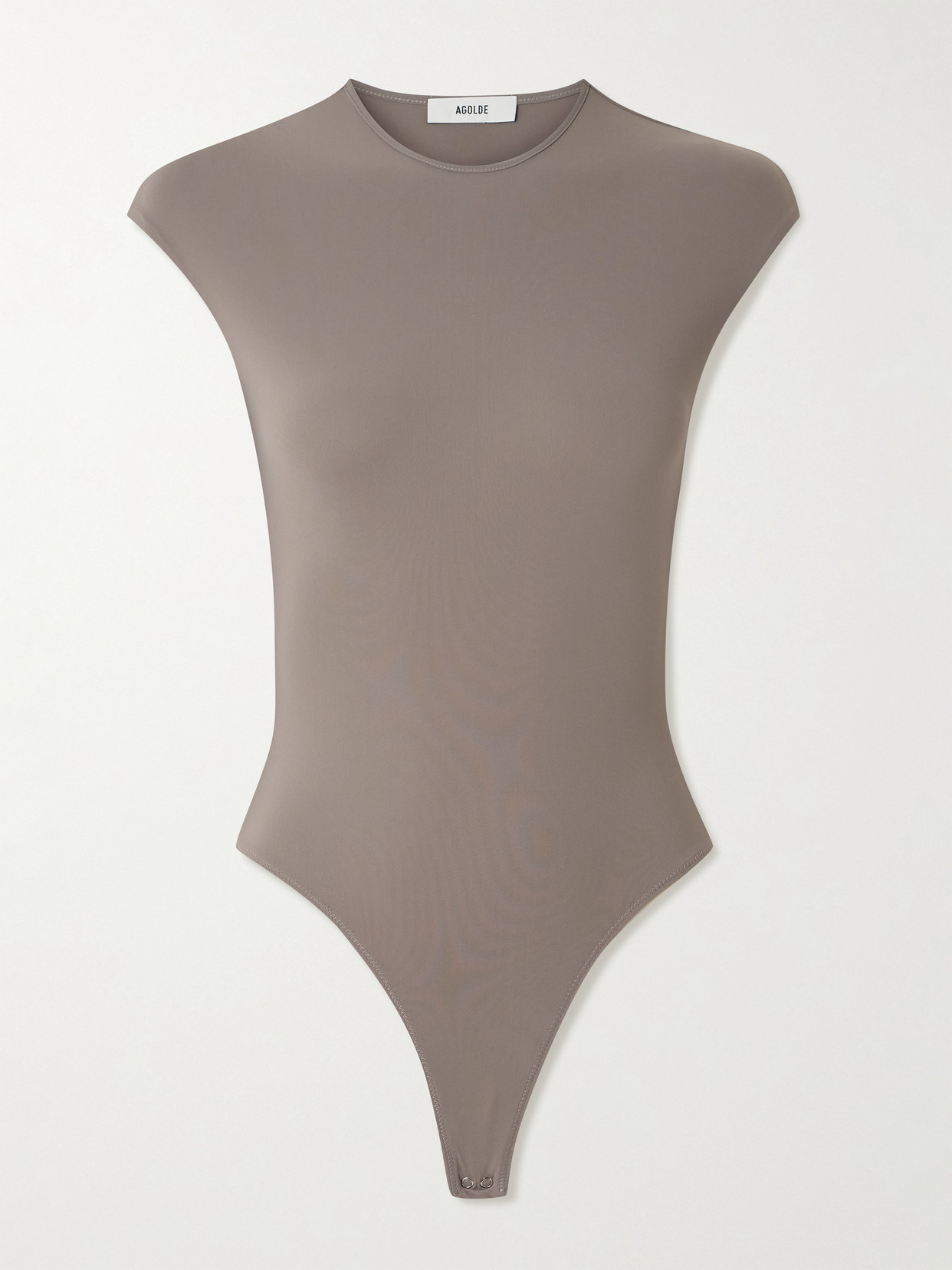Agolde Agata Stretch-jersey Bodysuit In Brown