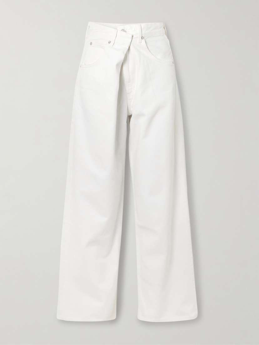 AGOLDE Vana Draped Low-rise Wide Jeans