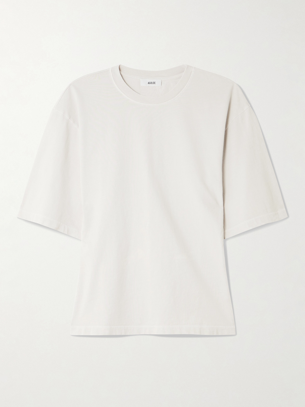 Agolde Storey Cotton-jersey T-shirt In White