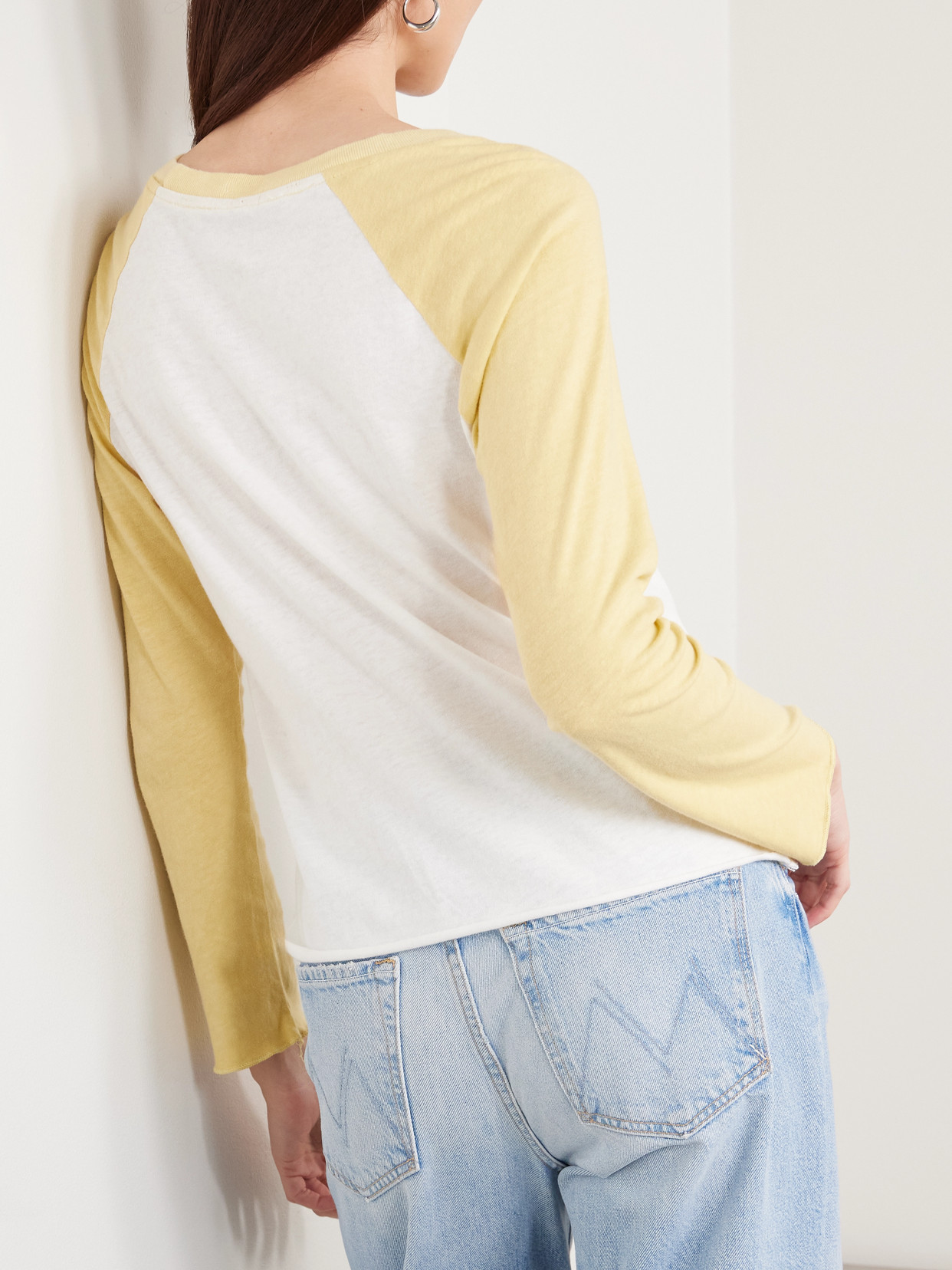 Mother The Vintage Sporty Concert Printed Cotton-blend Jersey T-shirt In Multi