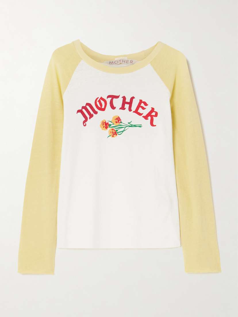 Mother The Vintage Sporty Concert Printed Cotton-blend Jersey T-shirt