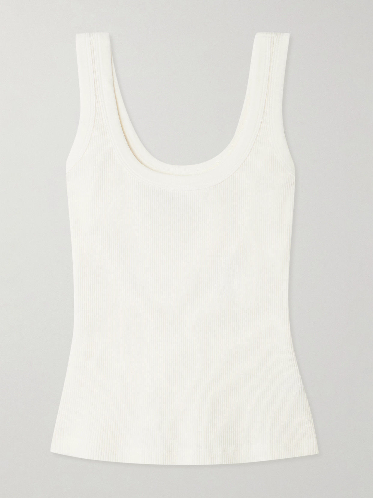 Faye Ribbed Stretch Organic Cotton And Tencel Lyocell-Blend Tank