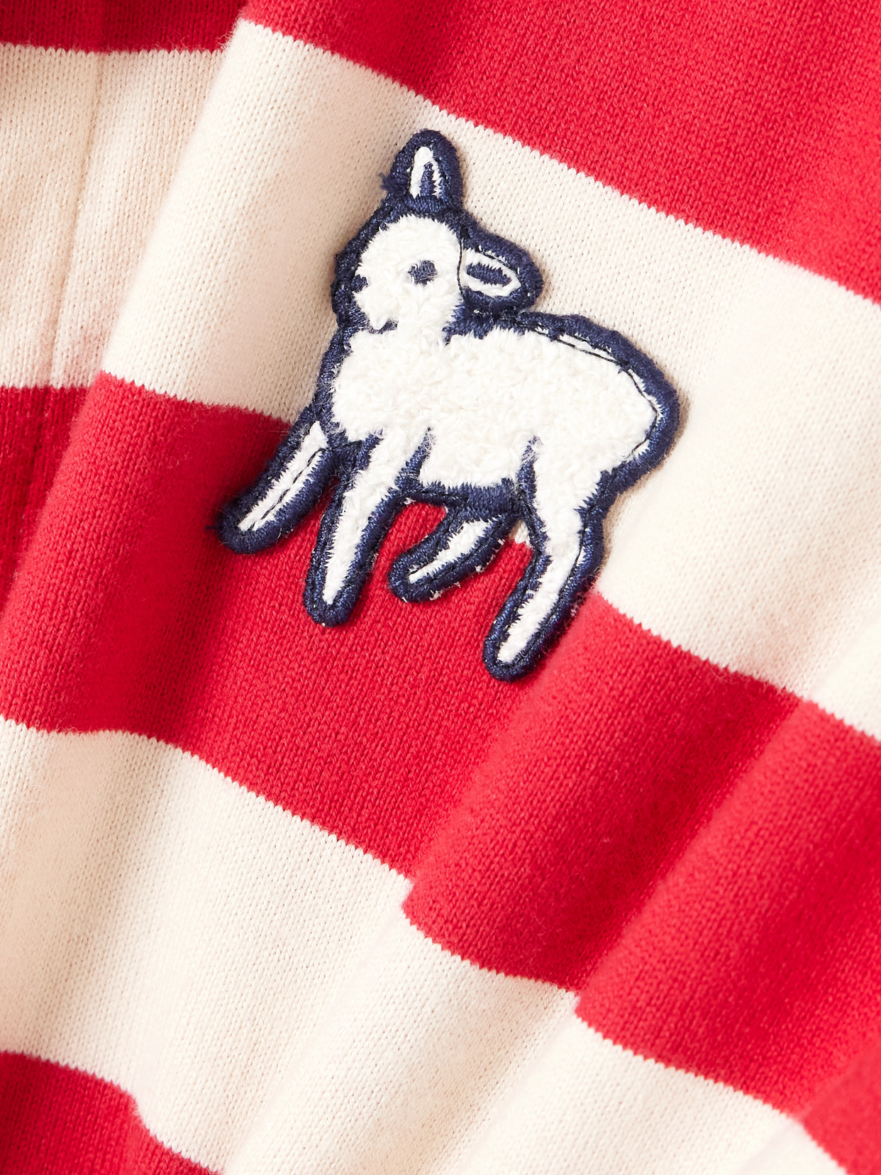 Mother Womens Tango Red And Cream The Boxy Match Cotton Polo Top