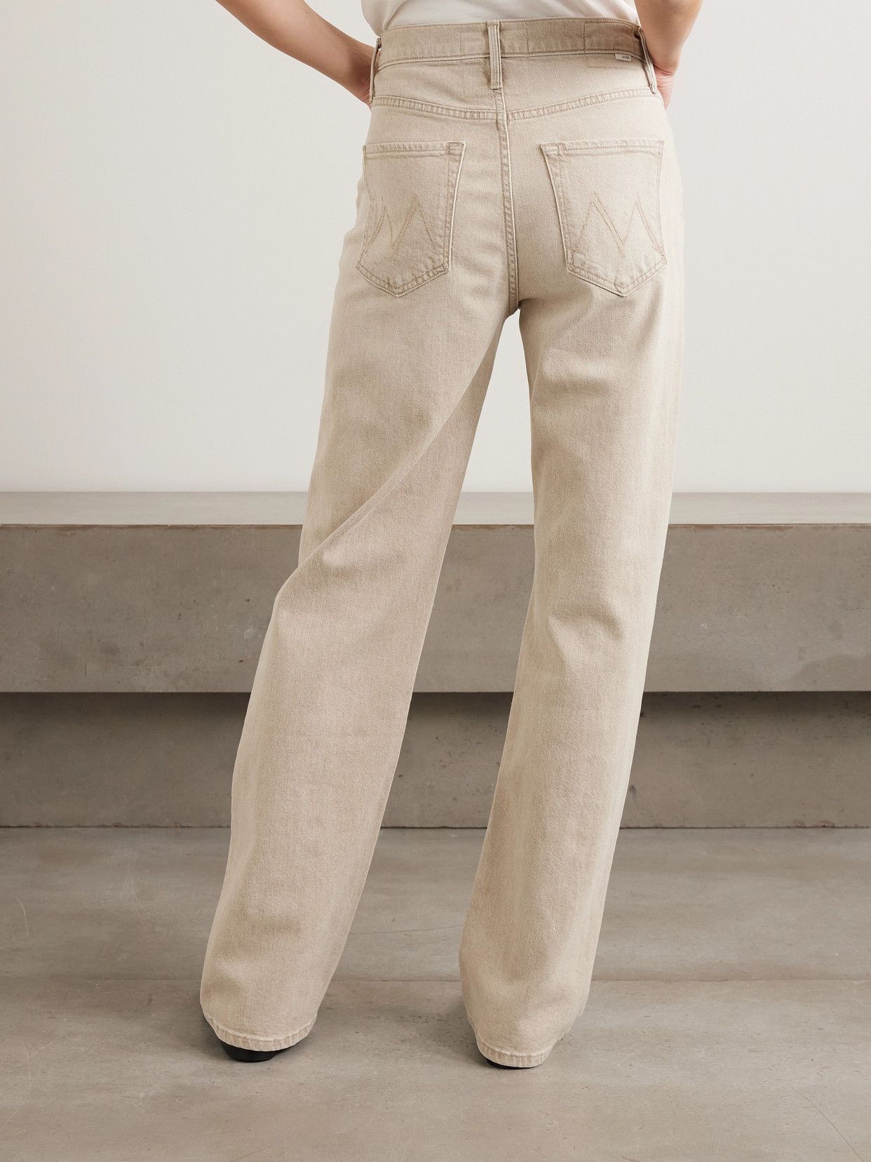 Mother The Dodger Sneak Relaxed Straight Leg Jeans In Pink