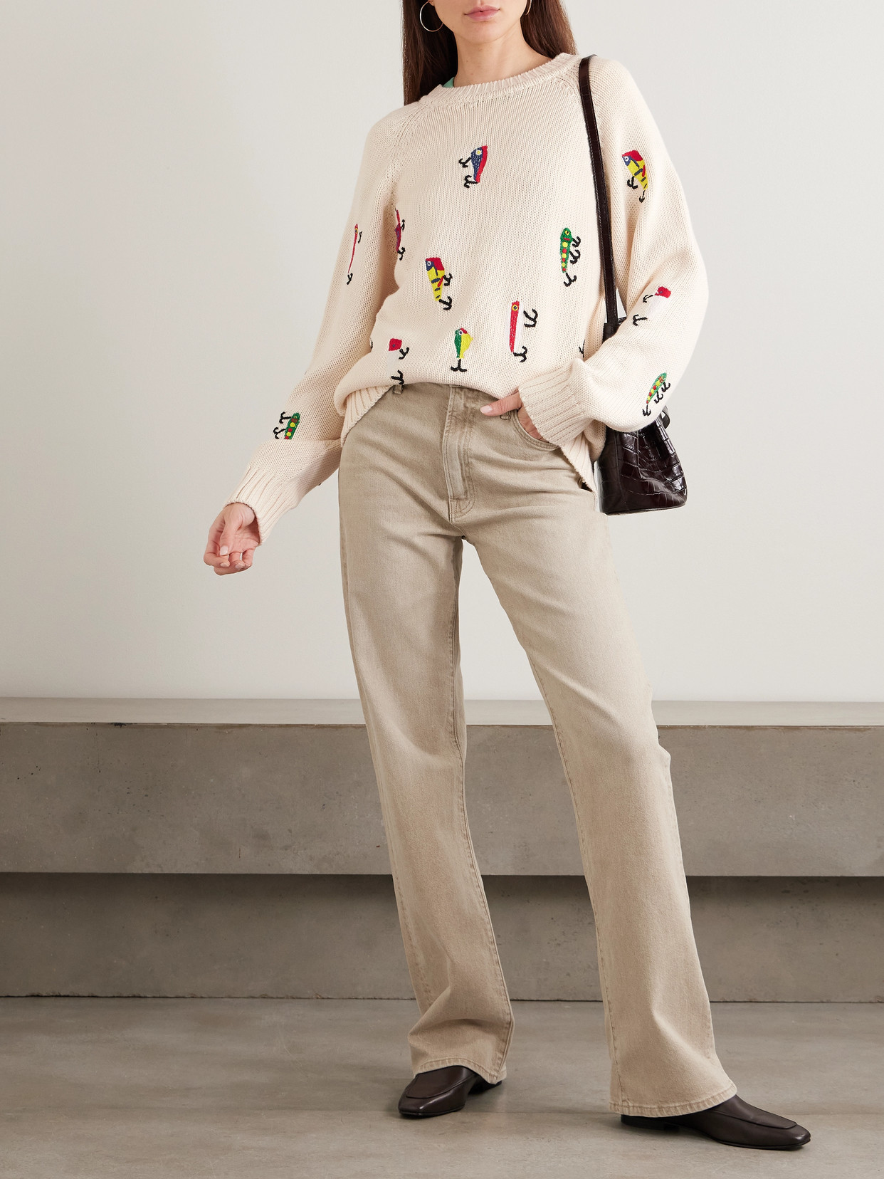 Mother The Dodger Sneak Relaxed Straight Leg Jeans In Pink