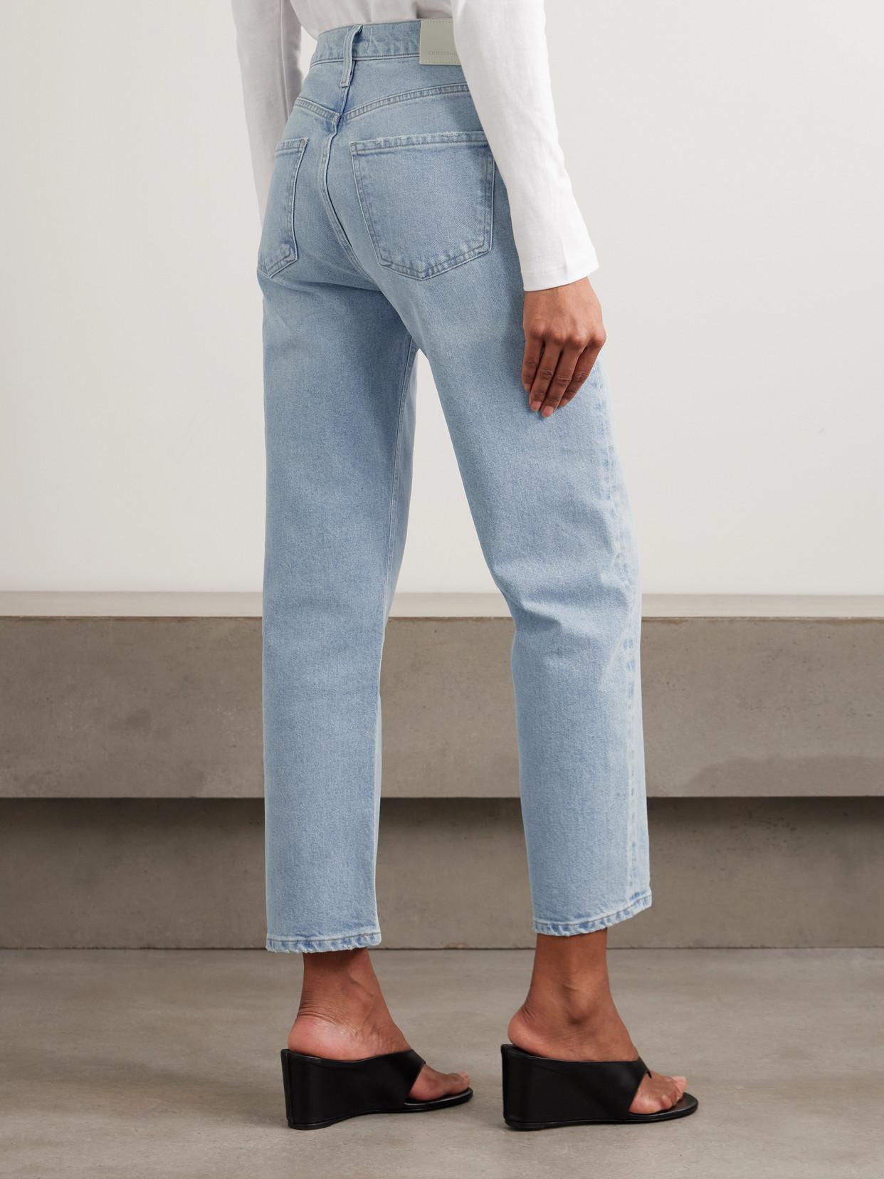 Delfina High-Rise Straight-Leg Jeans