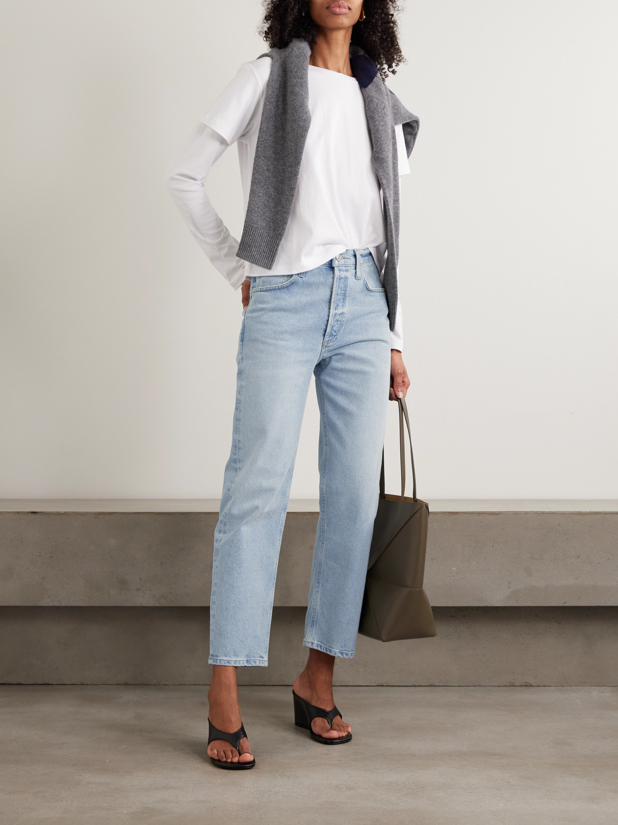 Delfina High-Rise Straight-Leg Jeans