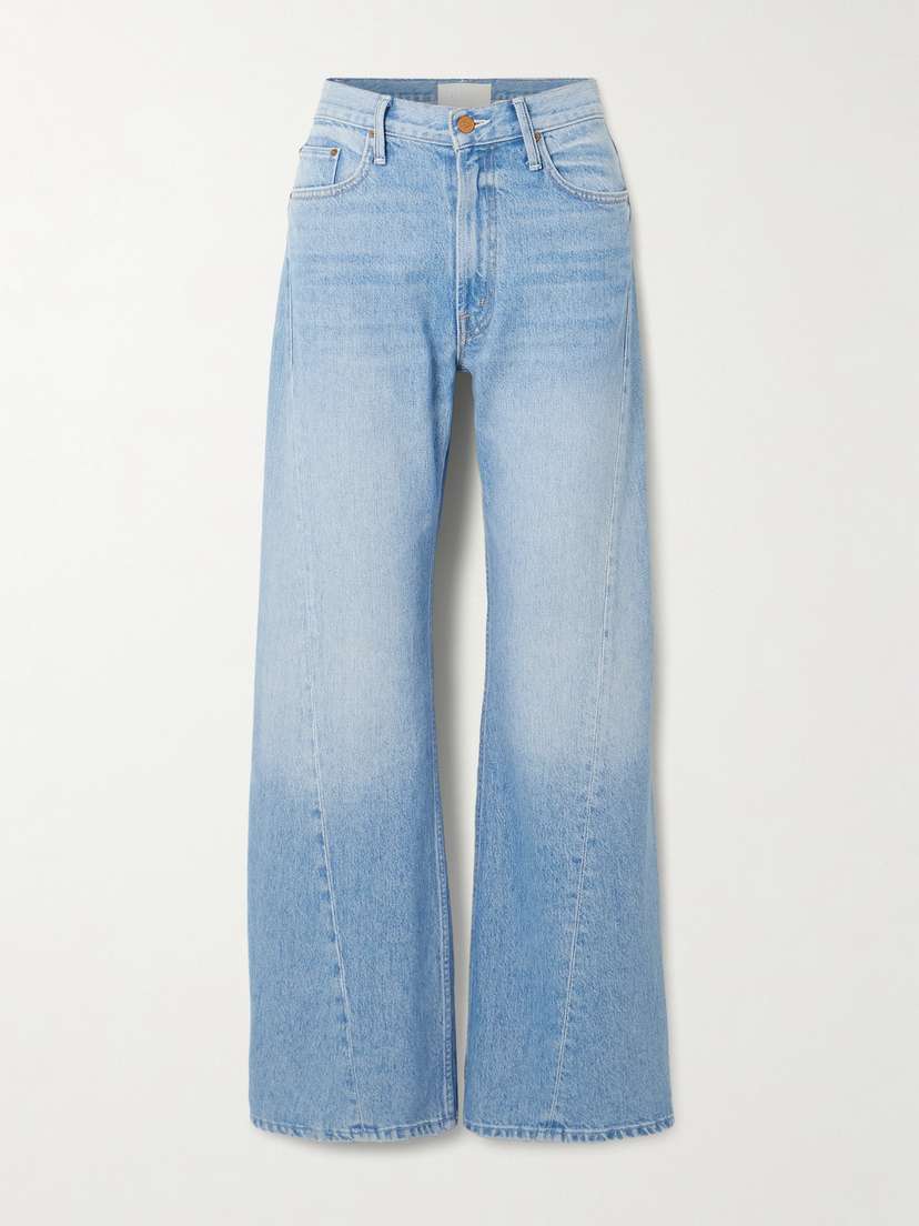 Mother Snacks! The Lemon Twist Mid-rise Wide-leg Jeans