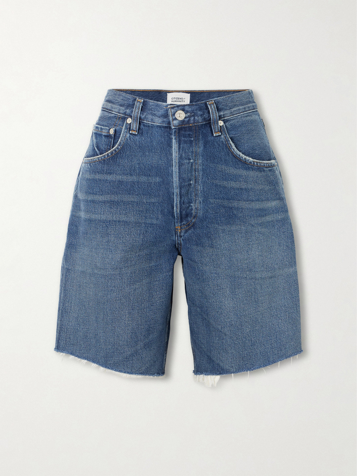 Citizens of Humanity - Ayla Frayed Denim Shorts - Mid denim