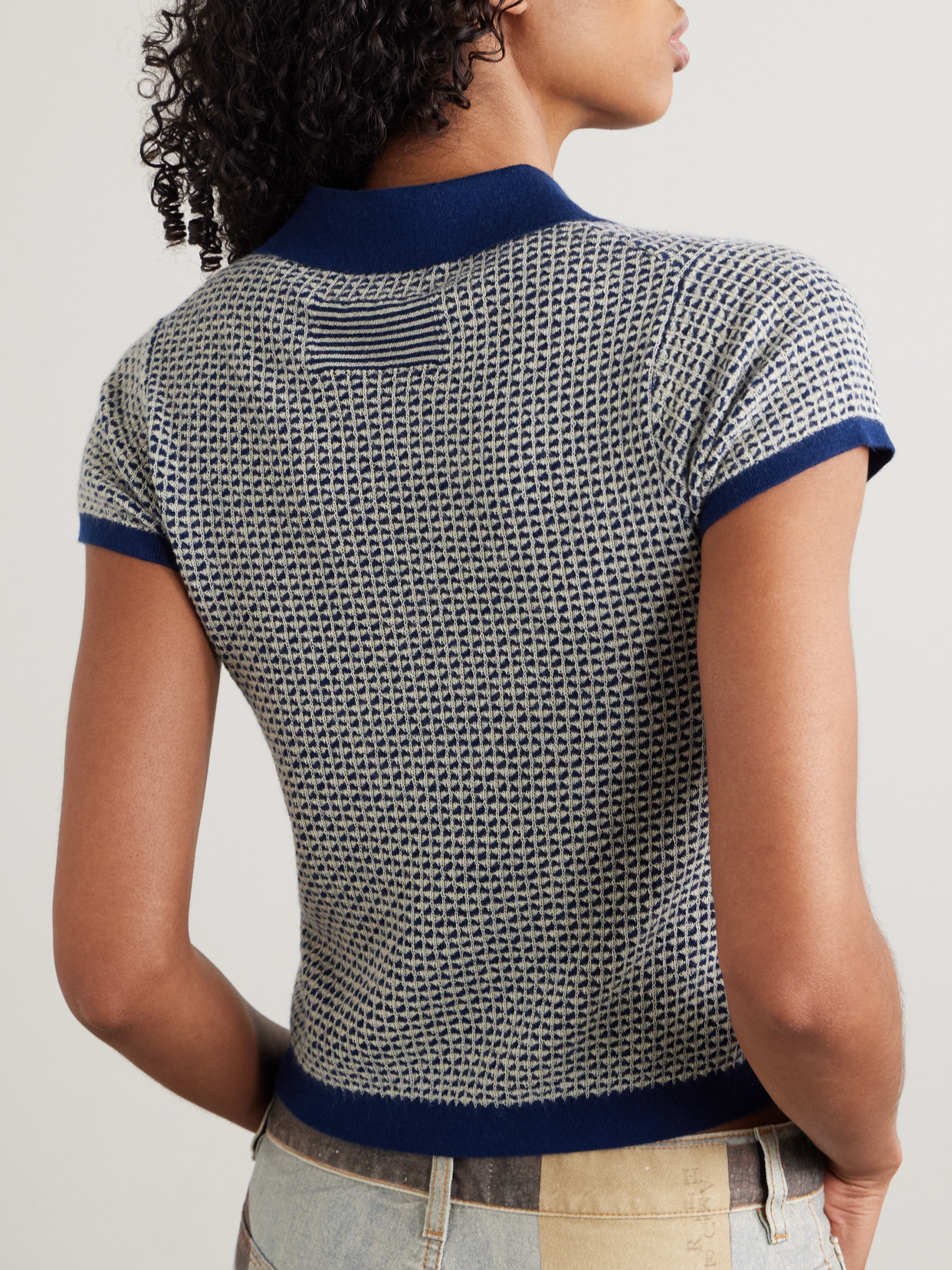 Cashmere-Piqué Polo