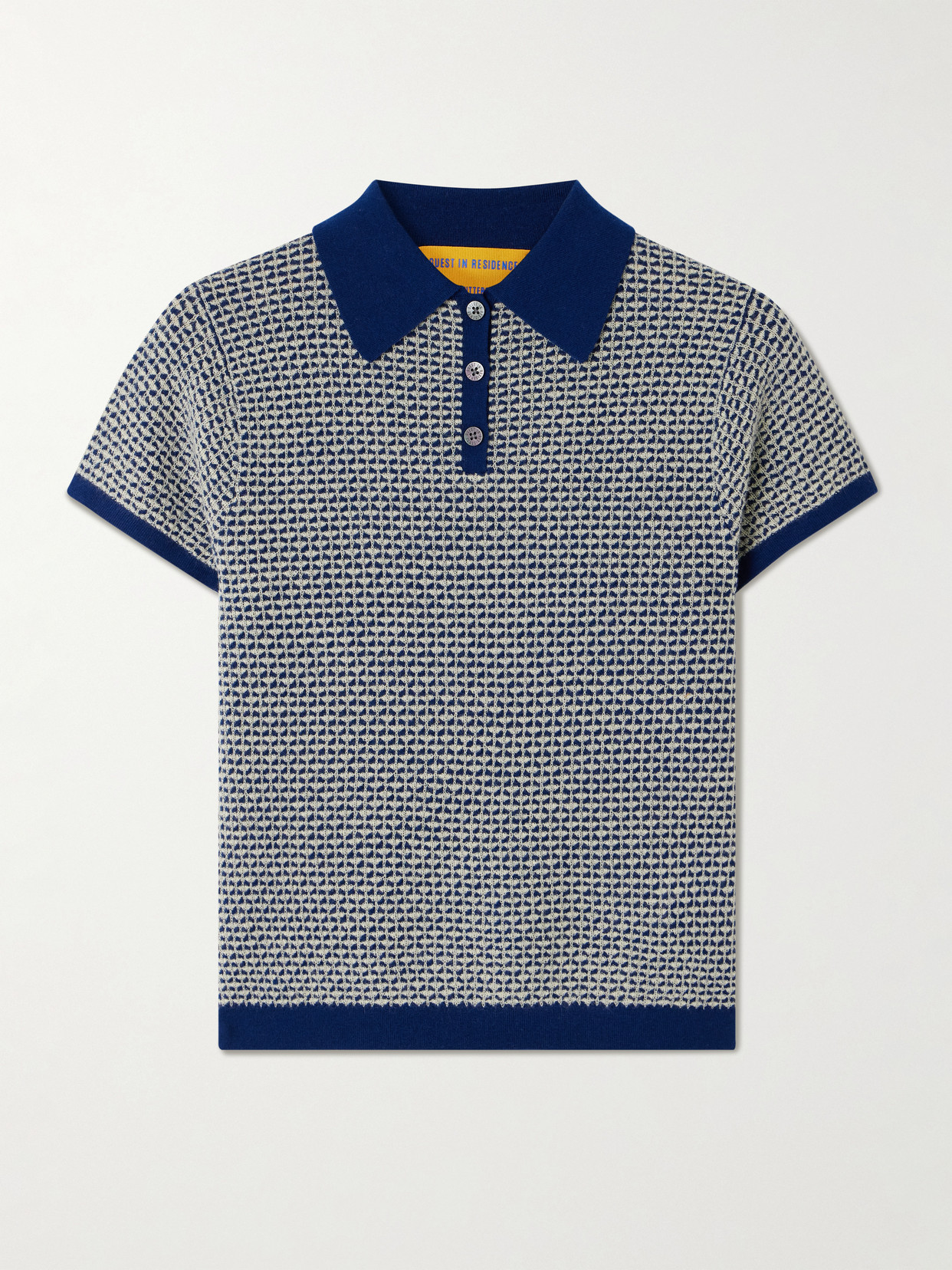 Guest In Residence - Cashmere-piqué Polo Shirt - Navy