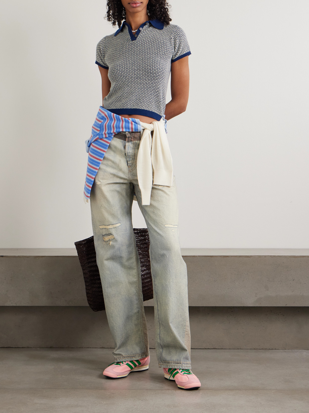 Cashmere-Piqué Polo