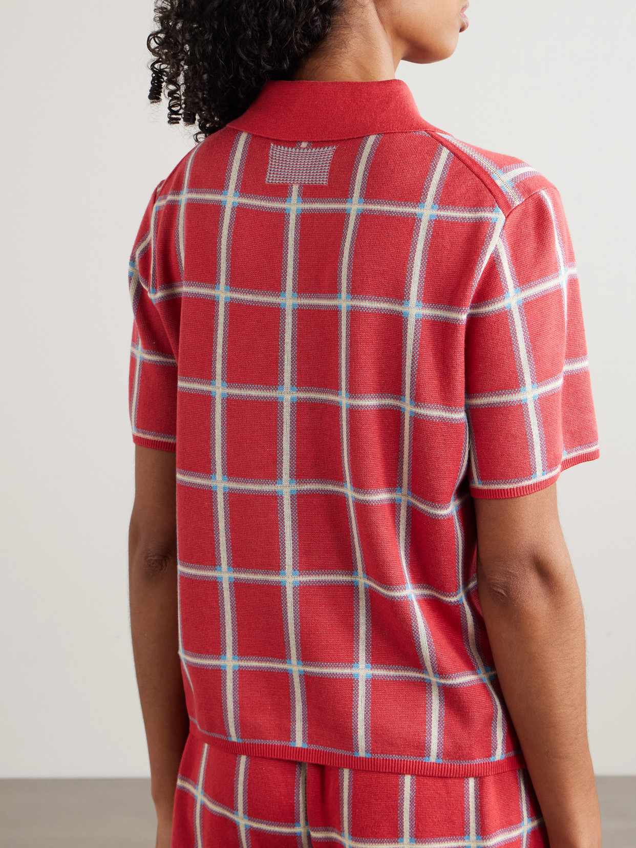 Checked Silk And Linen-Blend Shirt