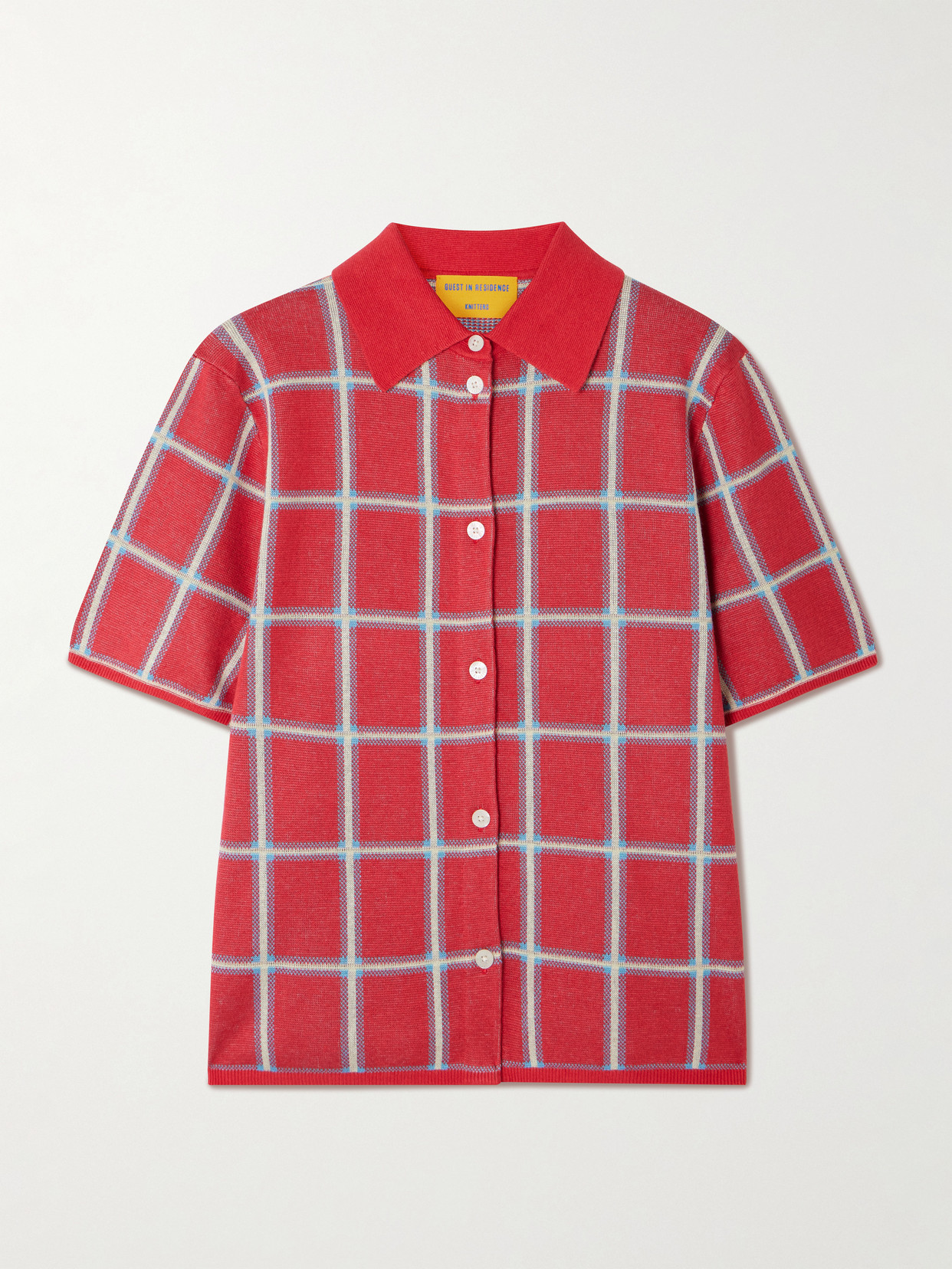 Checked Silk And Linen-Blend Shirt