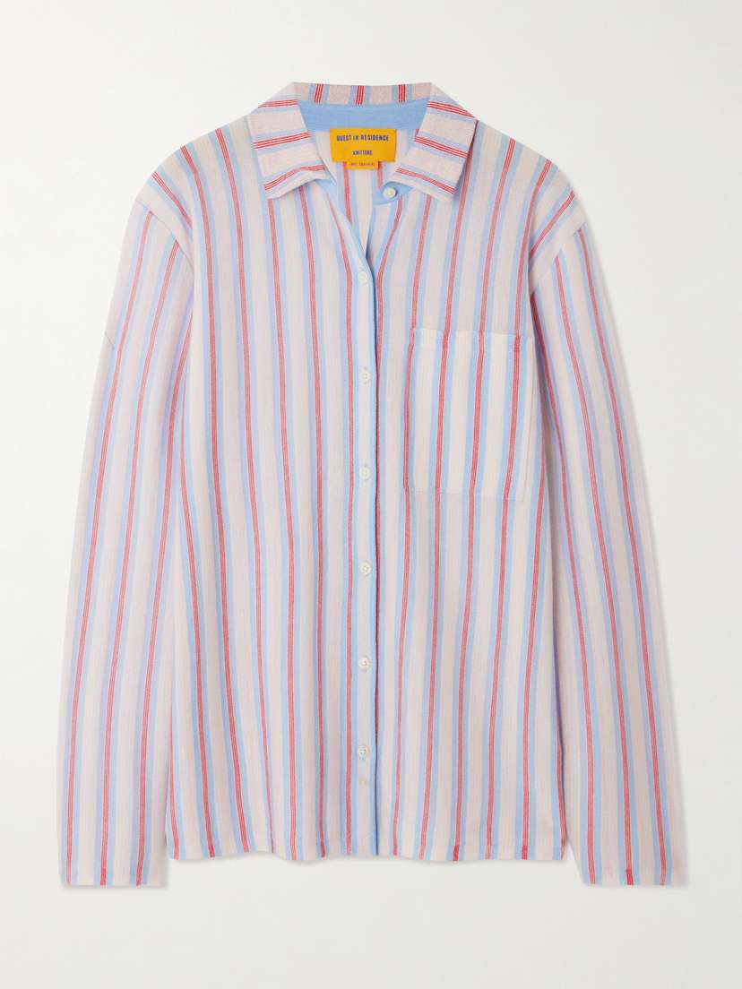 Guest In Residence Showtime Striped Cashmere Shirt