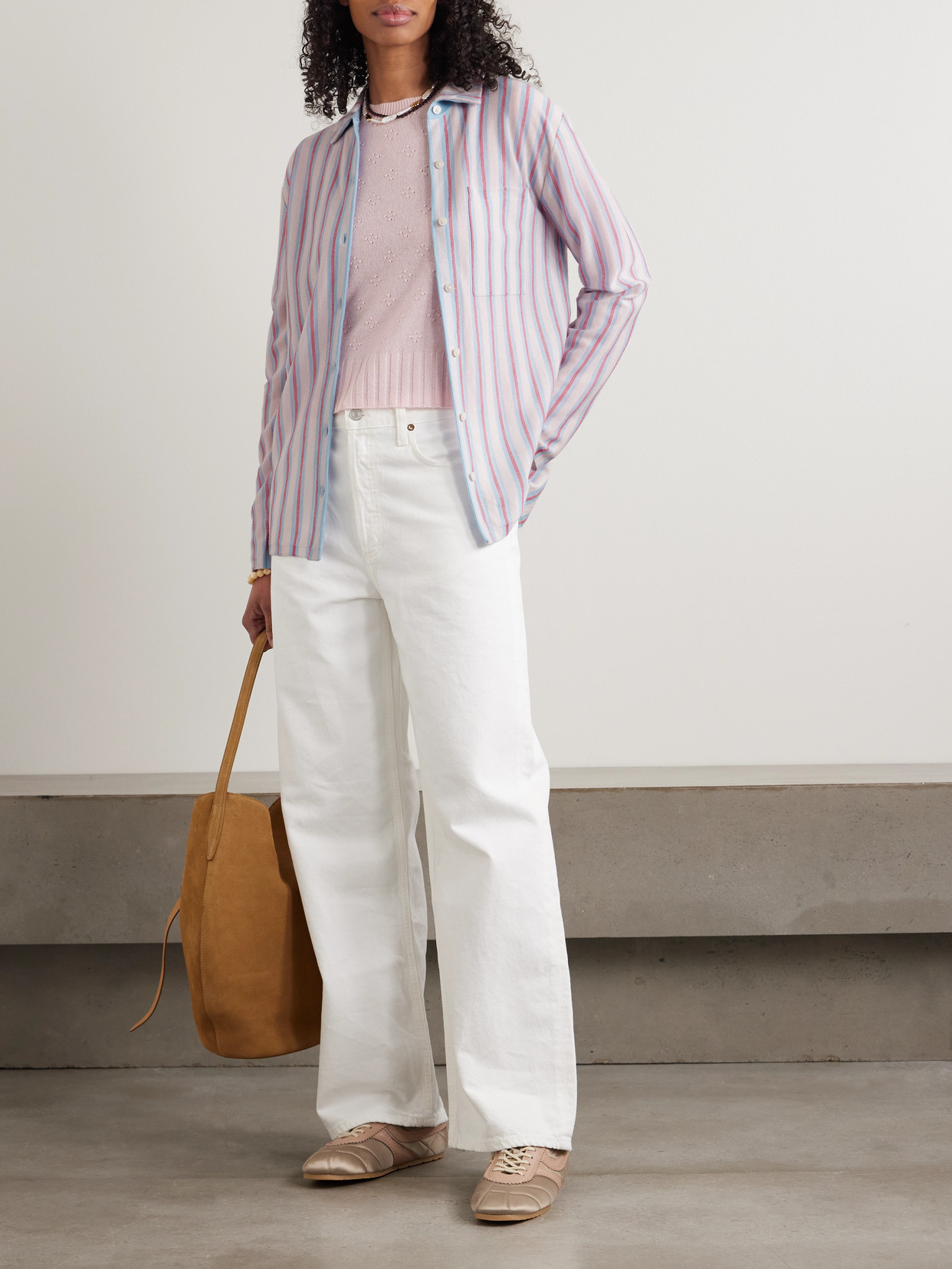 Showtime Striped Cashmere Shirt