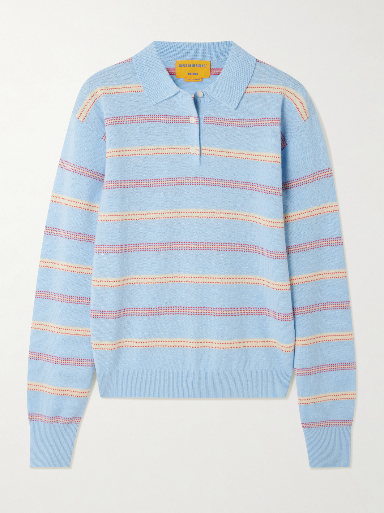 Collegiate Striped Cashmere Polo