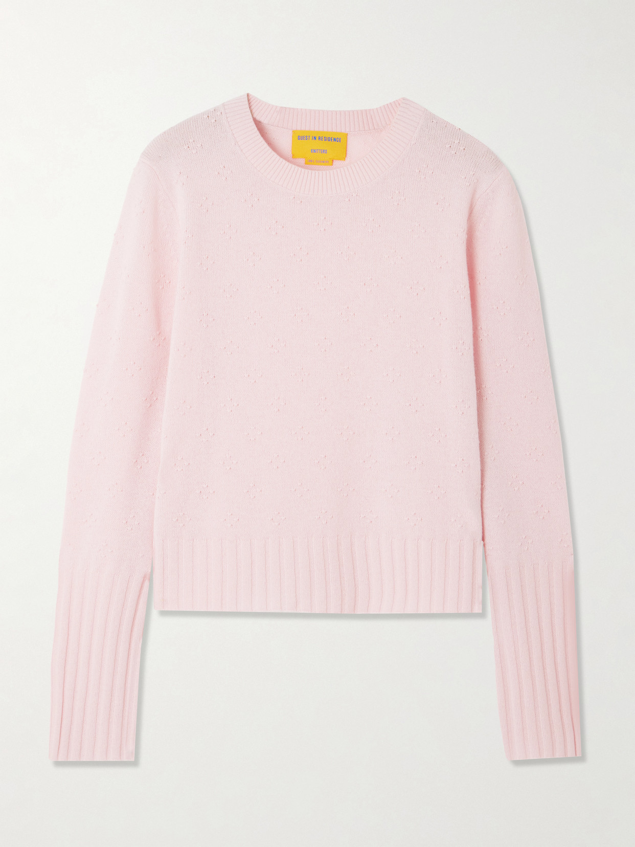 Guest In Residence Cropped Cashmere Sweater In Pink