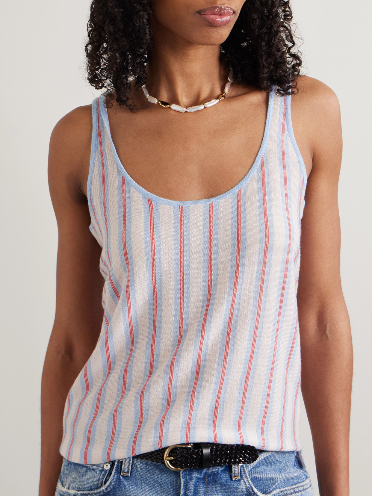 Striped Cashmere Tank