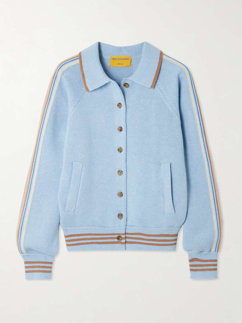 Guest In Residence Varsity Striped Cotton-blend Jacket