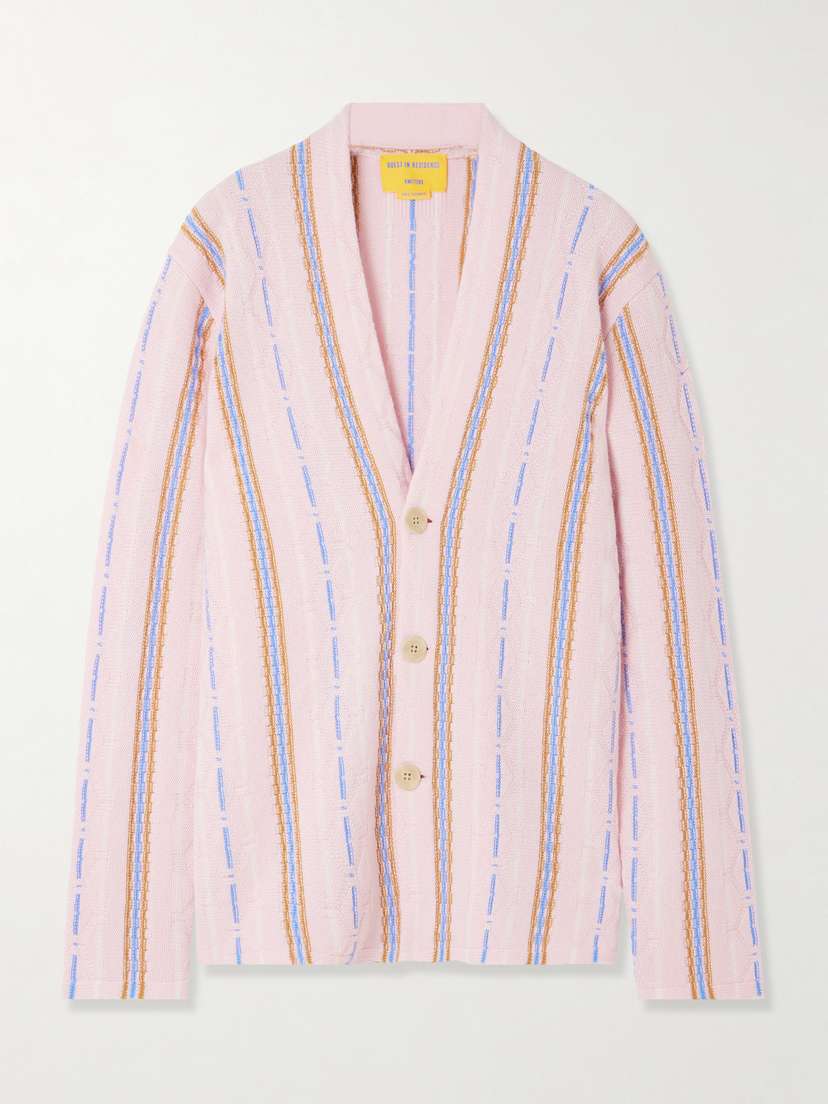 Guest In Residence Baja Striped Cashmere Cardigan