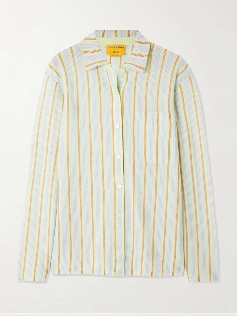 Guest In Residence Showtime Striped Cashmere Shirt