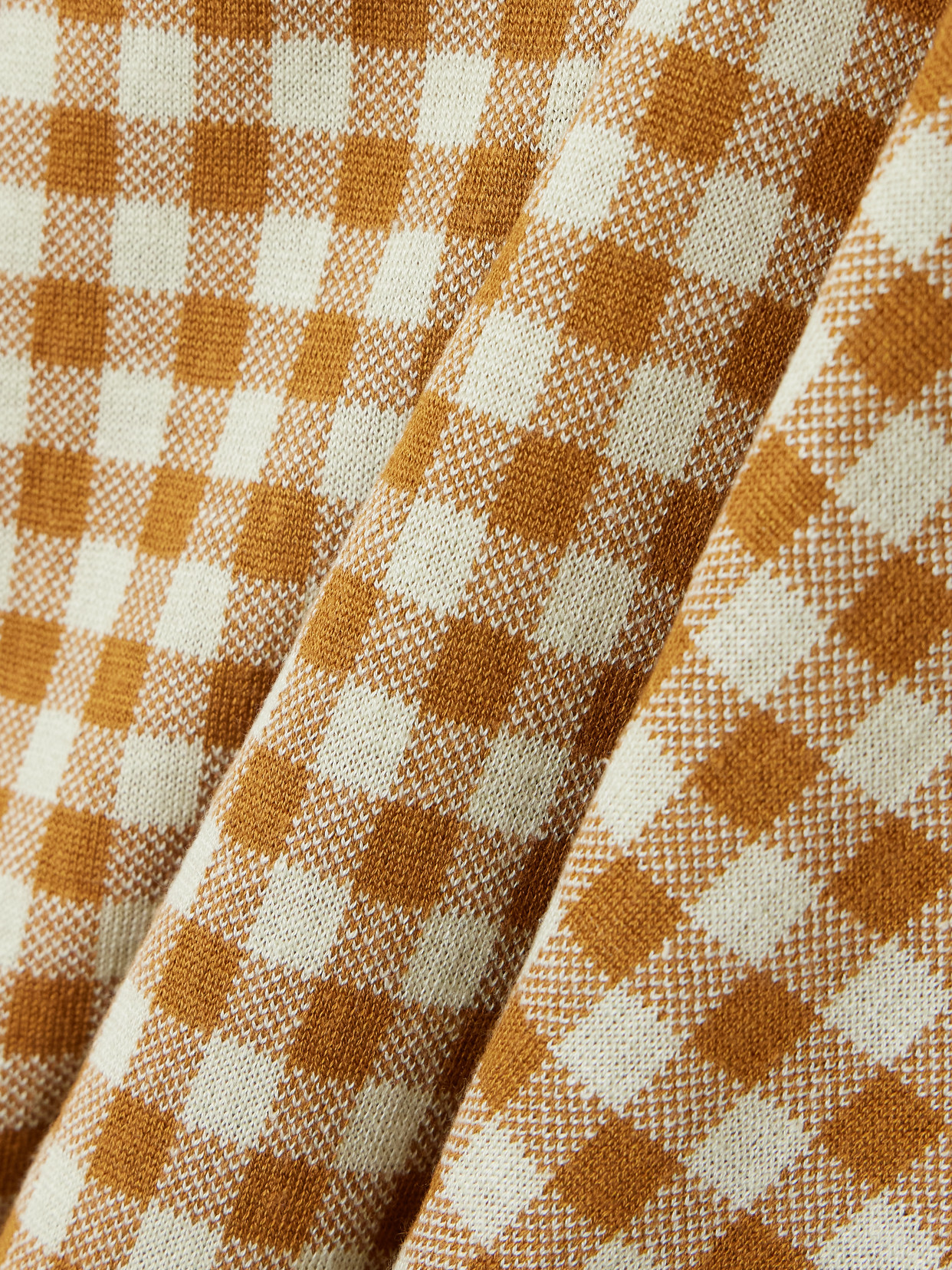 Gingham Silk And Linen-Blend Midi