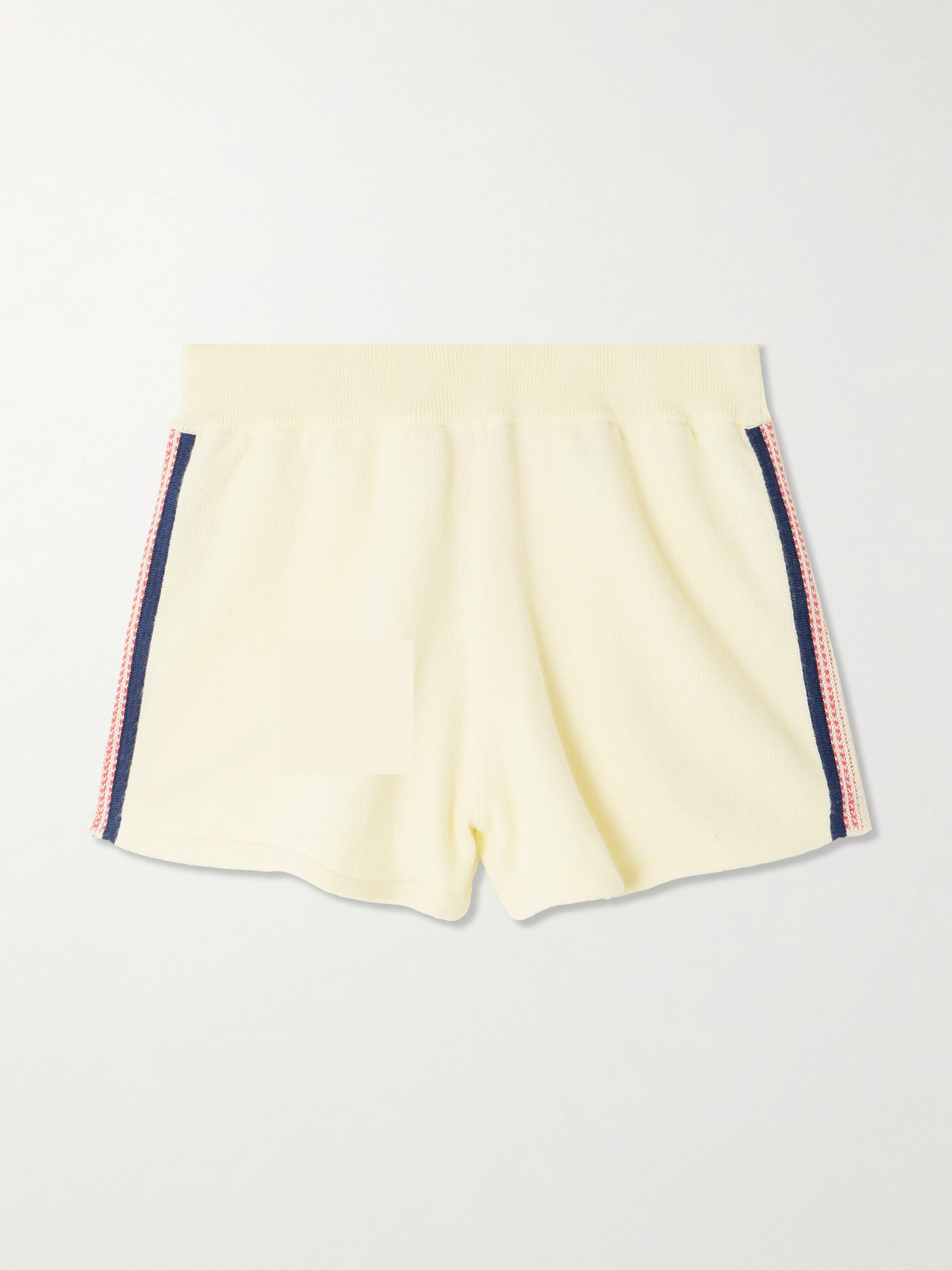 Guest In Residence Runner Striped Cotton And Cashmere-blend Shorts In Neutral